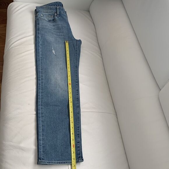 Lucky Brand Sweet Crop Distre Straight Blue Wash Denim Women’s Jeans Size 6/28 - Picture 5 of 11